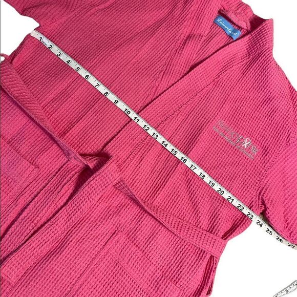 Pink Waffle cotton mix Bathrobe - Picture 6 of 11